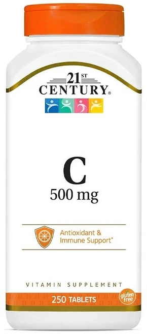 21세기 비타민 C 500mg 250 정 21st Century Vitamin C 500 mg 250 Tablets, 1개 - 쿠팡
