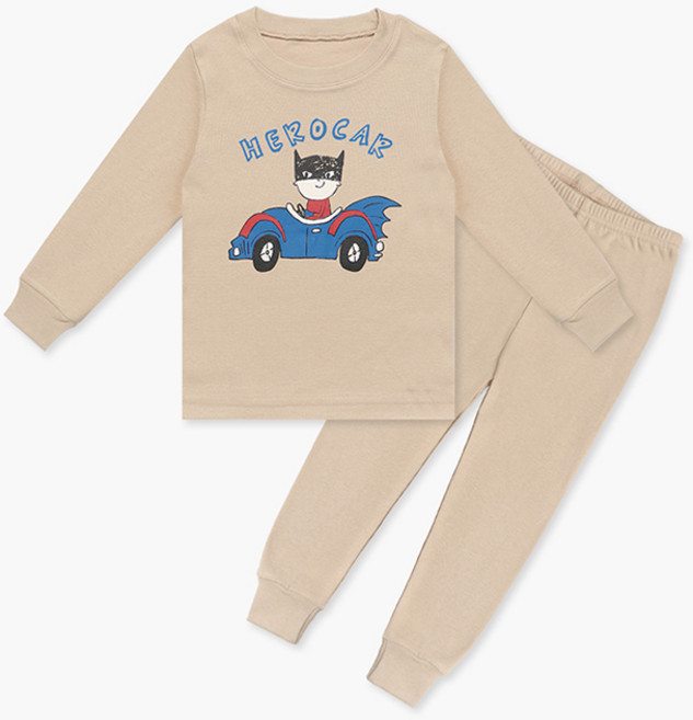 멜리스 국내생산 아동용 베트카 30수 후라이스 실내복 9부내의 상하세트