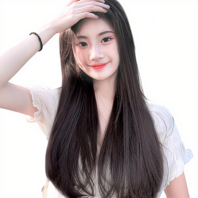 가발위드 붙임머리 부분 가발 C컬 10cm 3피스 세트, 네츄럴블랙60cm, 1개