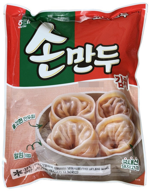 해태제과 고향만두 손만두 김치 810g, 1개