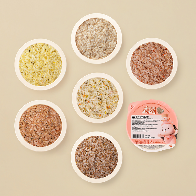 닥터리의 로하스밀 한우 15% 고함량 12-14개월 완료기 이유식 240g 대용량 세트 (7팩)