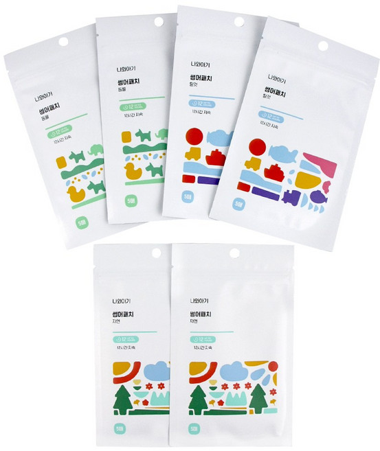 나와아기 썸머패치 유아 어린이 시트로넬라 스티커, 혼합 3종, 2개