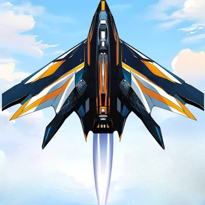 연 컬렉션 비행기 연 대형 연 만화 전투기 고급 대형, 1개, (그림자 날개)연+300m릴