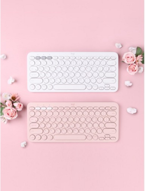 로지텍 K380 퓨어화이트 블루투스 휴대용 한 영 표기 키보드, 블루
