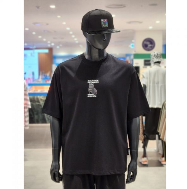 (라이프워크) MAN) 등 프렌치불독 와이드핏 반팔티셔츠 LW252TS420