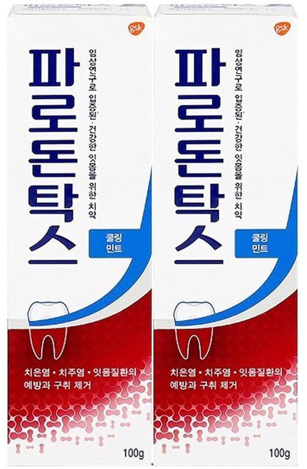 파로돈탁스 쿨링민트 치약 100g 2개, 1개