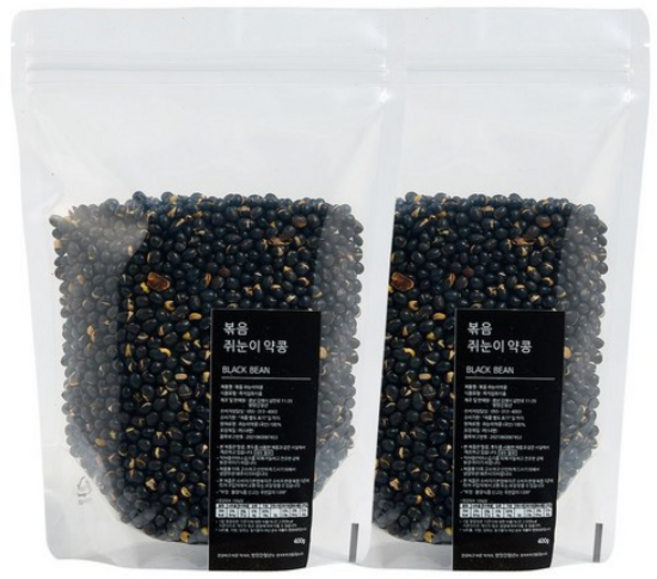 방앗간청년 볶음 쥐눈이약콩, 400g, 2개