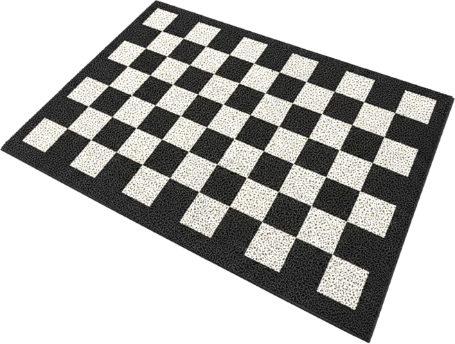 태도 잘라쓰는 대형 체커보드 현관매트, 1개, 모던 체커보드