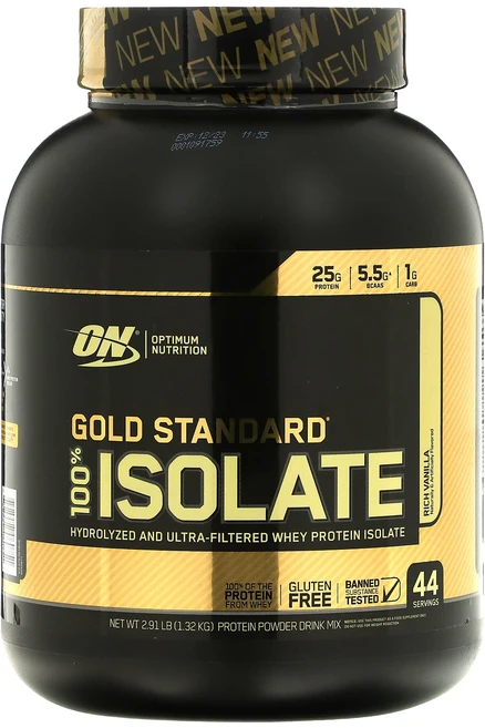 옵티멈뉴트리션 Gold Standard 100% 아이솔레이트 리치 바닐라 맛 1.32kg(2.91lb), 1개, 1.32kg - 쿠팡