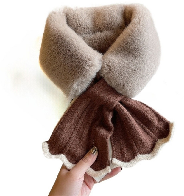 柔軟針織保暖圍脖 秋冬時尚百搭款