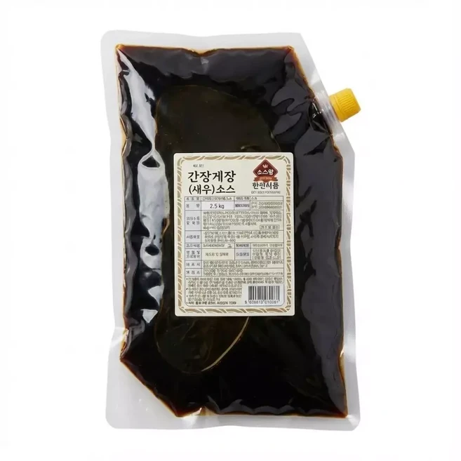 현진식품 소스왕 간장게장 새우장 소스 만능 간장 (업소용/가정용)게장양념 새우장소스, 1세트, 2.5kg