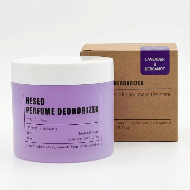헤세드 실내 퍼퓸탈취제 라벤더 앤 베르가못, 1개, 250g