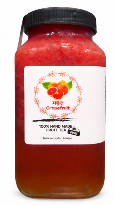 자몽청 100% 수제 과일청 자몽 알갱이, 1kg, 1개