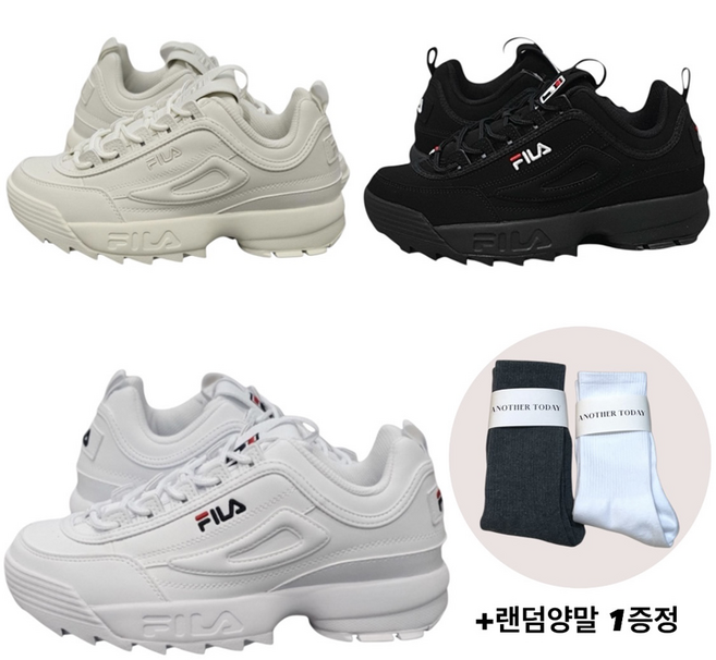 휠라 운동화 디스럽터 2 1998 1FM00864G 커플 신발 ANOTHERTODAY 양말증정
