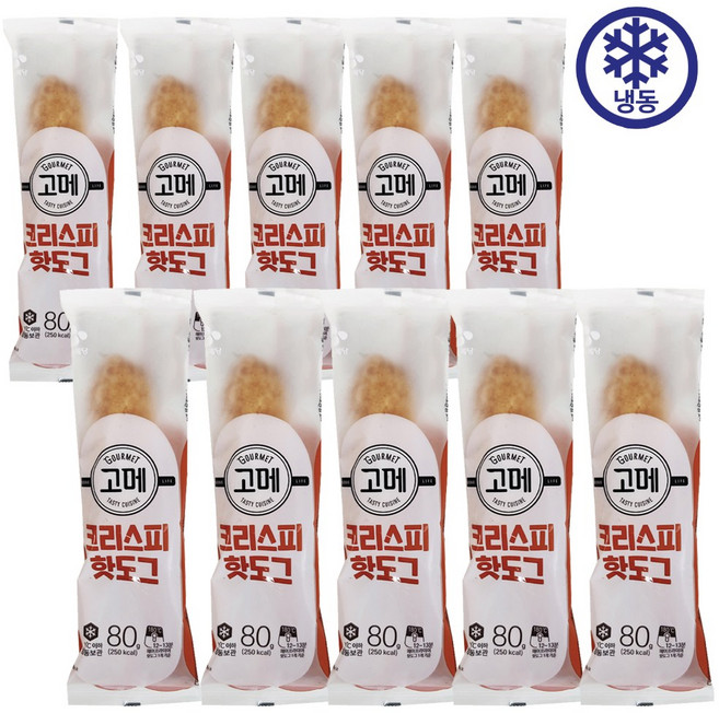 고메 크리스피 핫도그 고메핫도그, 80g, 10개