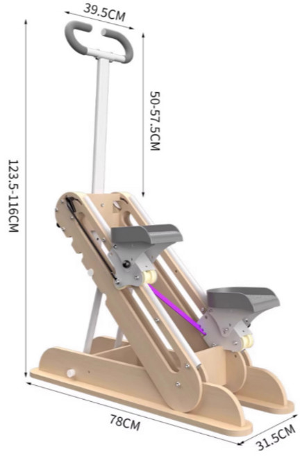 多功能爬樓梯機 家用室內折疊 3檔阻力 靜音滾輪 運動健身器材, 1個, 上樓梯