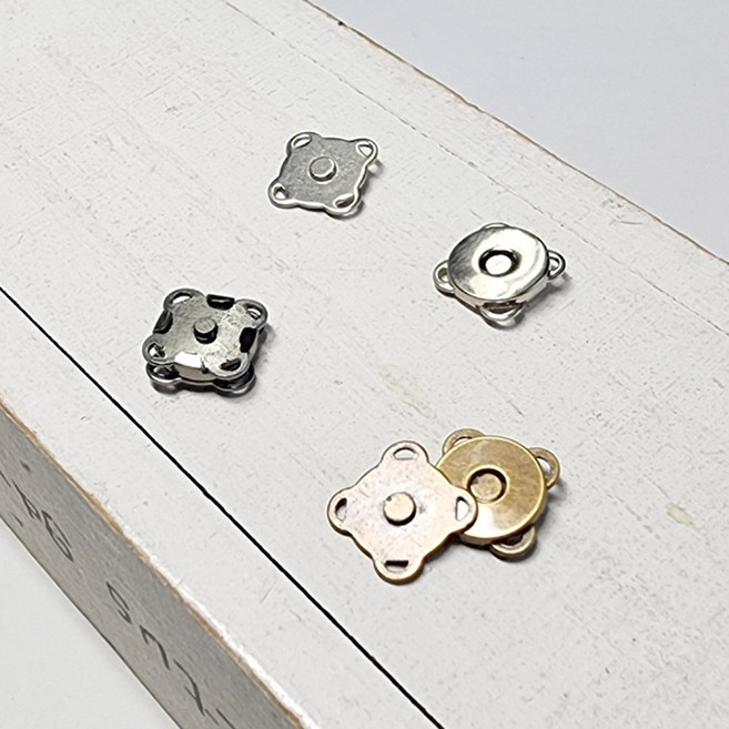 스넵 자석단추 10mm 실버 앤틱골드 흑니켈, 엔틱골드, 1개