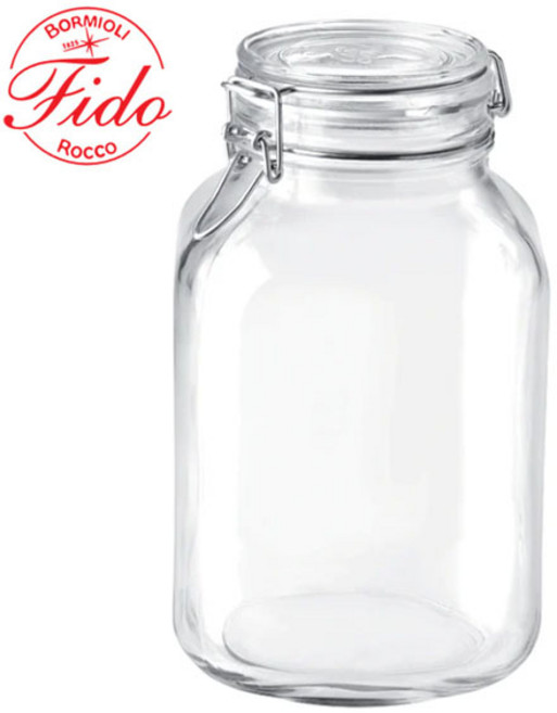 보르미올리 피도 유리 밀폐용기 화이트, 3000ml, 1개