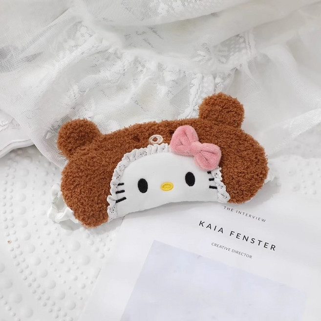 삼리오 플러시 수면 안대 귀여운 카툰 디자인 강력한 차광 기능 편안한 수면 필수품입니다