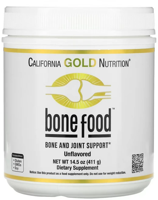 California Gold Nutrition 캘리포니아 골드 뉴트리션 뼈 관절 건강 간리Bone Food 본 푸드 파우더, 411g, 1개 - 쿠팡