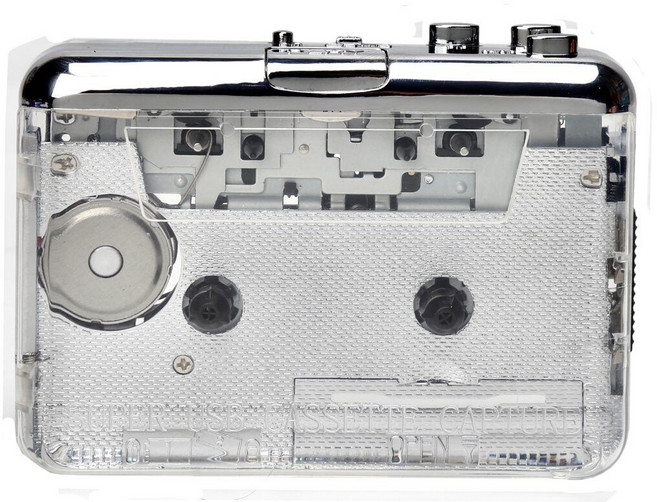 카세트플레이어 카세트 블루투스 플레이어 라디오 포터블 테이프 스피커 투명 카세트 플레이어 휴대용 MP3 카세트MP3 유형c 테이프 플레이어 지원 Windows XP Vista W