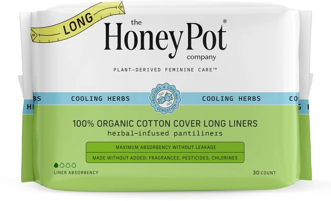 The Honey Pot Company 100 유기농 순면 커버 롱 라이너 30개입, 일반, 1개 - 쿠팡