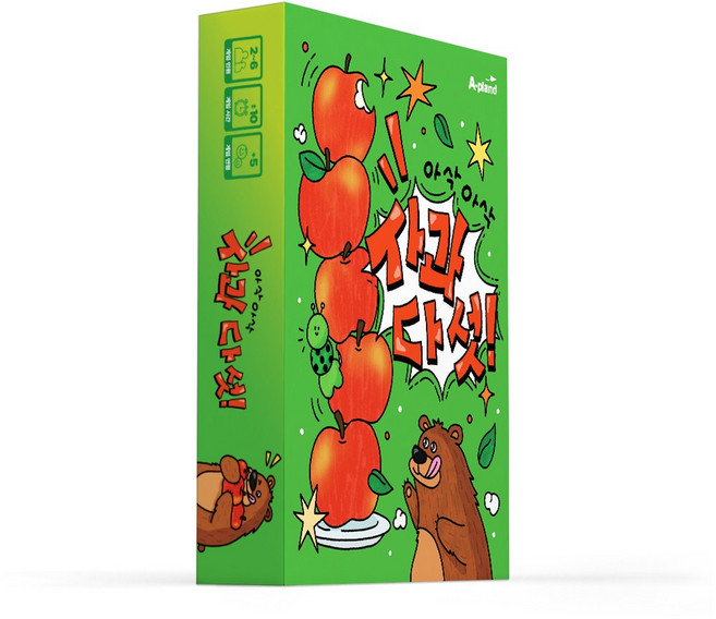 사과게임 아삭아삭 사과 다섯 어린이 카드 메모리 보드게임, 1개