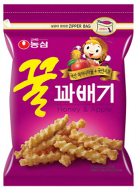 농심 꿀꽈배기 지퍼백 285g x8개, 8개