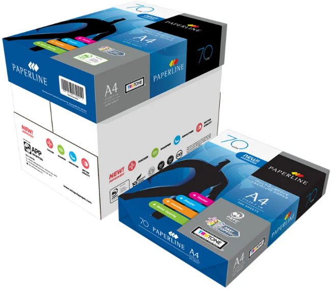 PAPERLINE A4 多用途高級影印紙 70gsm, 10包