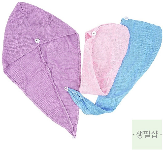 쓸모잇 샤워두건 헤어타올, 핑크