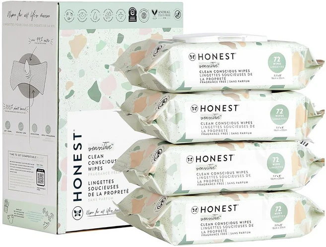 The Honest Company 물티슈 72개입 4팩 무향 The Honest Company Clean Conscious Unscented Wipes | Over, 4개 - 쿠팡