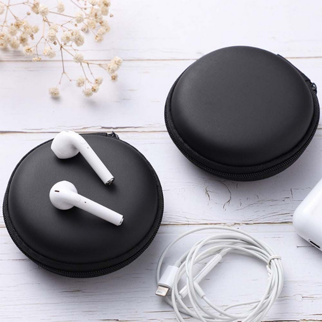 원형 이어폰 수납함 파우치 다용도 악세사리 수납, 1개, 상세페이지 참조, 상세페이지 참조