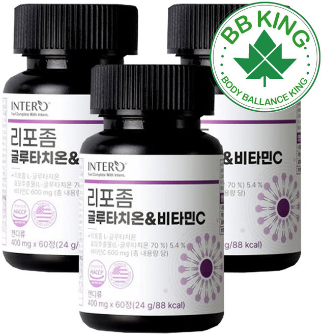 인테로 리포좀 글루타치온 비타민C 24g, 60정, 3개