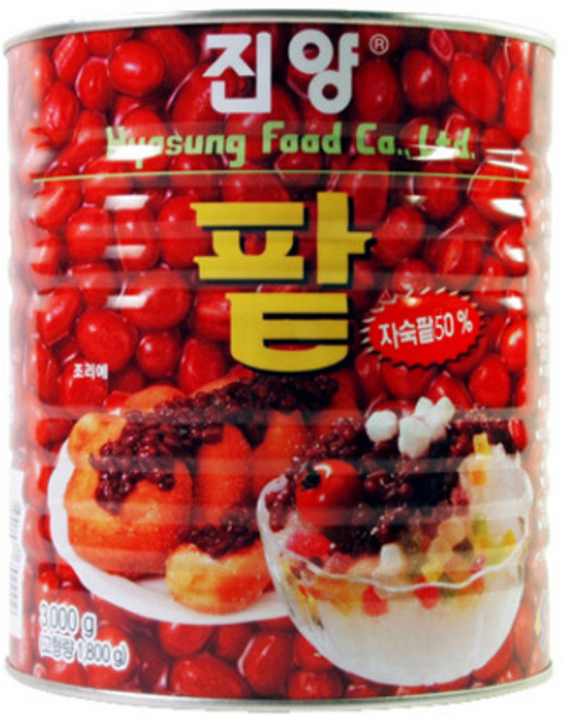 진양 빙수용 통단팥 3Kg, 1개