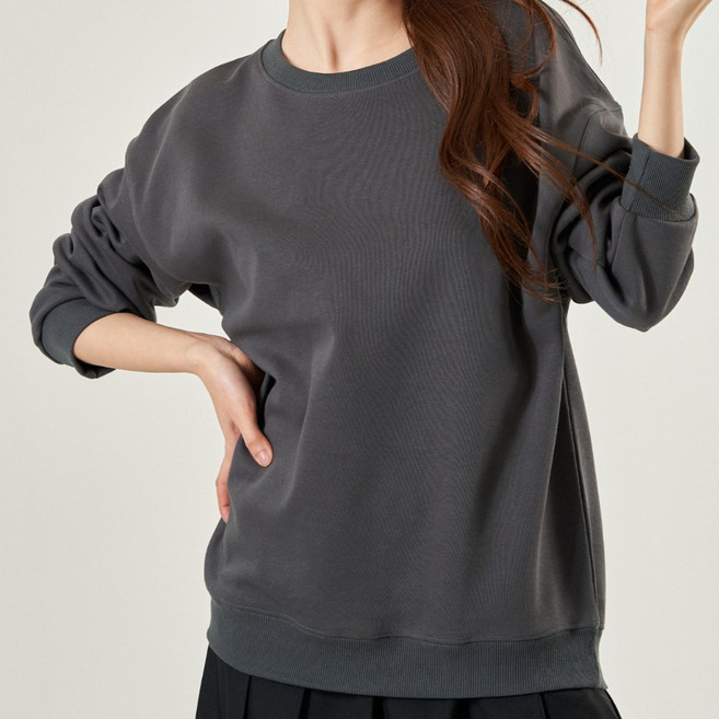 루나빈스 남여공동 무지 면 빅사이즈 맨투맨