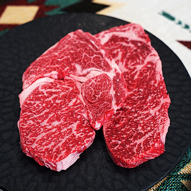 [우담] 명품 한우 ++1 투뿔 구이용 모듬 세트 400g (등심200g + 채끝살200g), 1세트