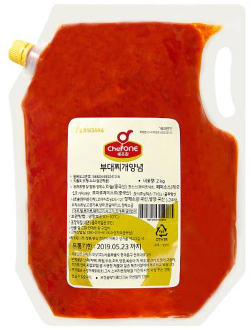 대상 쉐프원 부대찌개양념, 5개, 2kg