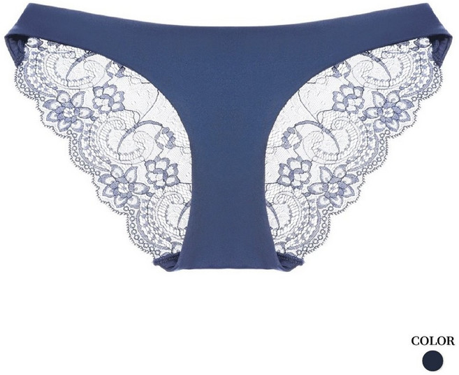 LUCISSI 性感蕾絲女內褲 冰絲材質 低腰舒適透氣 緞面細膩觸感, [款式四] 性感蕾絲提臀內褲-夢幻藍誘,L (參考商品描述產品尺寸表)