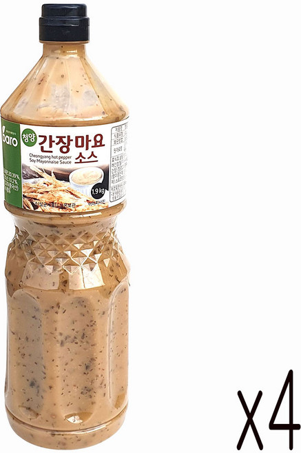 새마원 청양간장마요소스 1.9kg 업소용 먹태 마요네즈 마른안주 소스, 4개