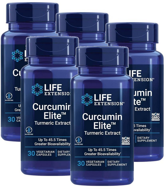 라이프 익스텐션 커큐민 엘리트 터메릭 추출물 캡슐 Life Extension Curcumin Elite Turmeric Extract, 30정, 5개