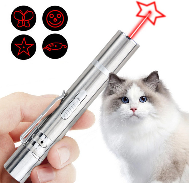 (국내출하) 강한 포인터 USB충전 빔 휴대용 멀티, 1개, 은색