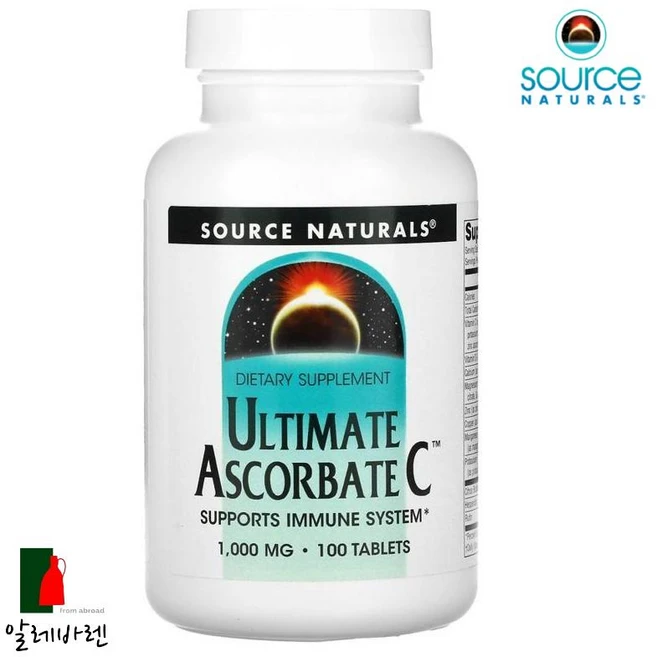 소스 내추럴스 얼티메이트 아스코르브산 C 1000 mg 100정, 1개 - 쿠팡
