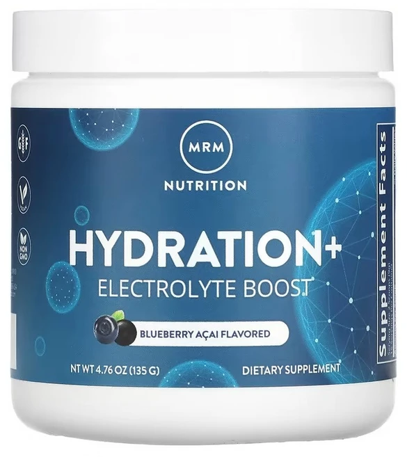 MRM 뉴트리션 하이드레이션+ 전해질 부스터 블루베리 아사이 135 g(4.76oz), 135g, 1개 - 쿠팡