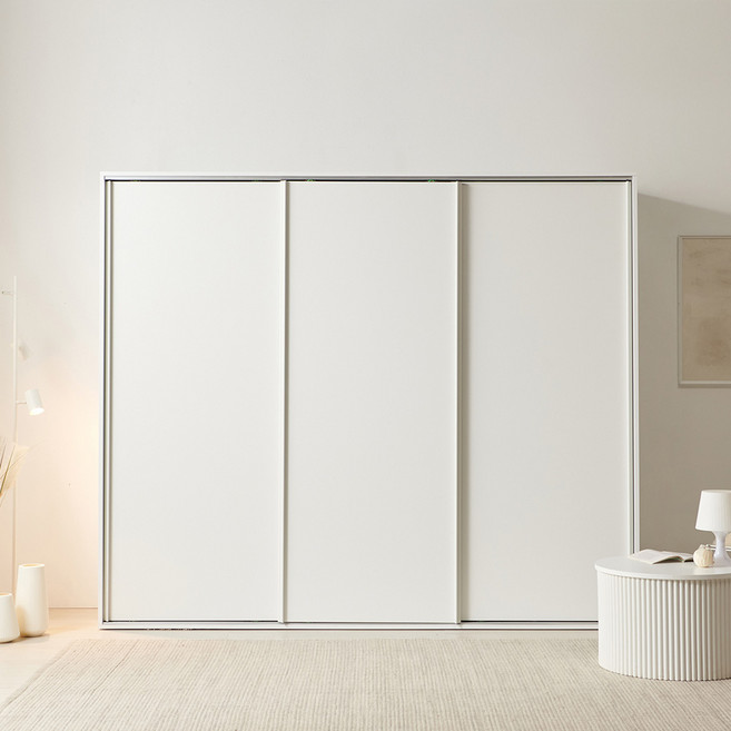 보루네오 루시 슬라이딩 옷장 120~240cm 장롱 10cm단위 E0등급, 행거형A (2단+2단+1단), 화이트