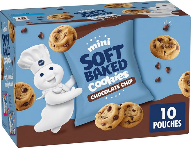 필즈버리 미니 소프트 베이킹 쿠키 초콜릿 칩 스낵 봉지 10 Ct 10 온즈, chocolate chip, 1개, 28g