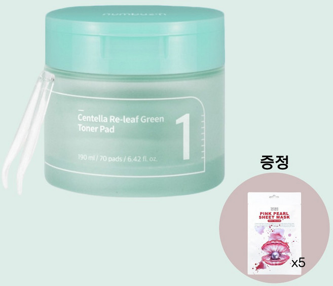 넘버즈인 1번 시카갈아만든 토너 패드 70매 + 텐제로 마스크팩 5개 랜덤증정, 1개