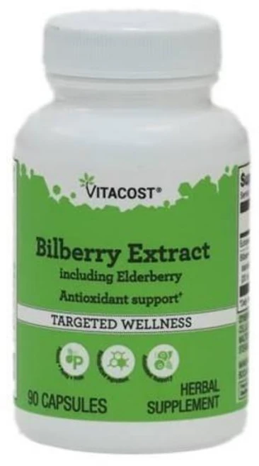 Vitacost 비타코스트 빌베리 추출물 엘더베리 캡슐 90정, 2개 - 쿠팡