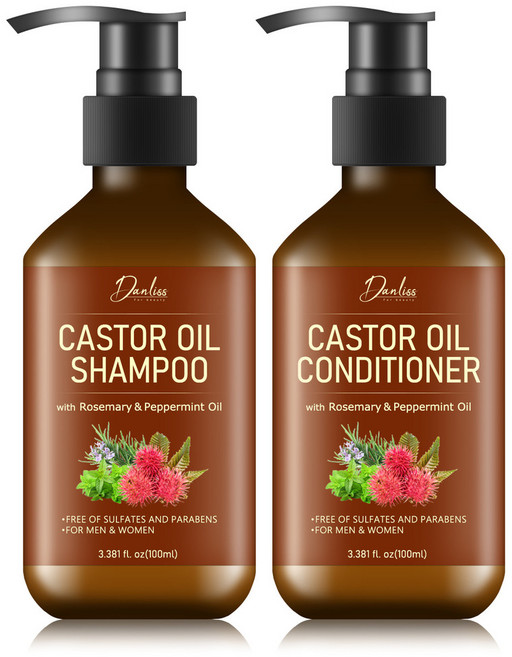 蓖麻油洗護套裝 100ml 深層清潔頭皮去油 滋潤髮根護理, 1個