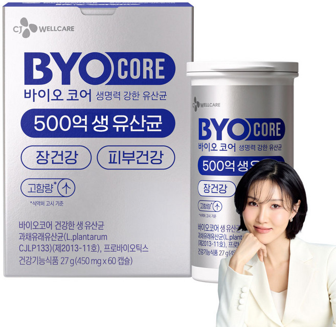 500억 유산균 CJ 바이오코어 건강한 생유산균 고함량 특허유산균, 1개, 60정