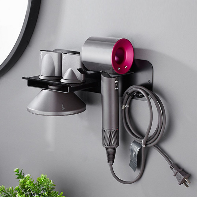 무타공 메탈 벽걸이 드라이기 거치대 다이슨 에어랩 호환용, 1개, B타입